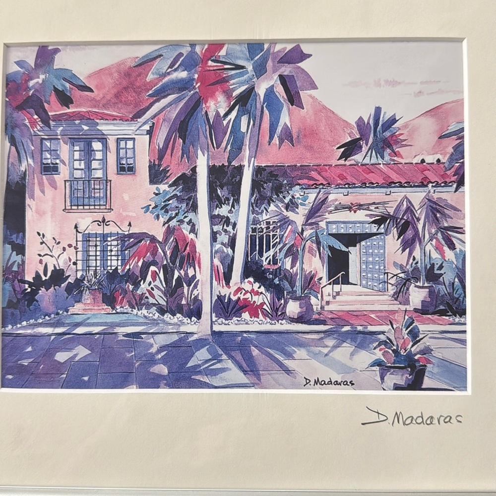Landscape Art, Print, matted and signed by artist.